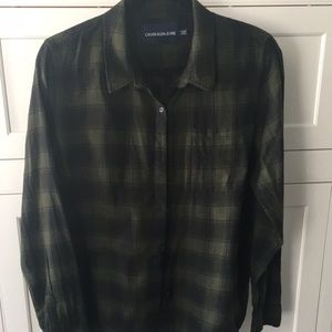 Calvin Klein Jeans Button down Flannel Shirt (XL)